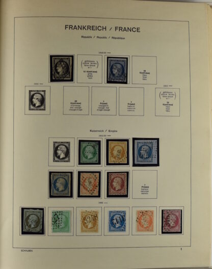 FRANCE, GOOD COLLECTION 1849/1970 INCLUDING EXCELLENT VALUES E.G. SOUVENIR SHEET 1925 NH / <i>Frankreich gute alte Sammlung 1849/70 mit besseren Werten wie Parisblock 1925 postfrisch</i> - Image 4