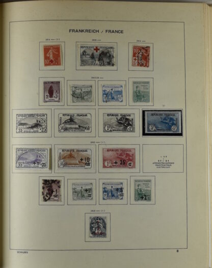 FRANCE, GOOD COLLECTION 1849/1970 INCLUDING EXCELLENT VALUES E.G. SOUVENIR SHEET 1925 NH / <i>Frankreich gute alte Sammlung 1849/70 mit besseren Werten wie Parisblock 1925 postfrisch</i> - Image 11