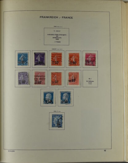 FRANCE, GOOD COLLECTION 1849/1970 INCLUDING EXCELLENT VALUES E.G. SOUVENIR SHEET 1925 NH / <i>Frankreich gute alte Sammlung 1849/70 mit besseren Werten wie Parisblock 1925 postfrisch</i> - Image 13