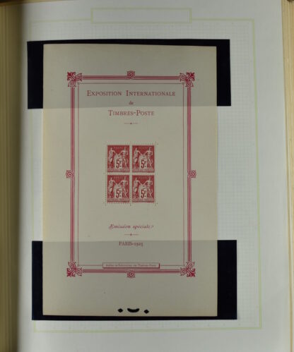 FRANCE, GOOD COLLECTION 1849/1970 INCLUDING EXCELLENT VALUES E.G. SOUVENIR SHEET 1925 NH / <i>Frankreich gute alte Sammlung 1849/70 mit besseren Werten wie Parisblock 1925 postfrisch</i>