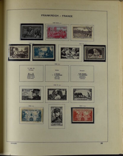 FRANCE, GOOD COLLECTION 1849/1970 INCLUDING EXCELLENT VALUES E.G. SOUVENIR SHEET 1925 NH / <i>Frankreich gute alte Sammlung 1849/70 mit besseren Werten wie Parisblock 1925 postfrisch</i> - Image 29