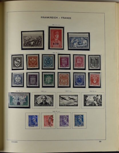 FRANCE, GOOD COLLECTION 1849/1970 INCLUDING EXCELLENT VALUES E.G. SOUVENIR SHEET 1925 NH / <i>Frankreich gute alte Sammlung 1849/70 mit besseren Werten wie Parisblock 1925 postfrisch</i> - Image 32