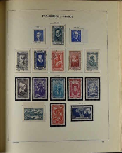 FRANCE, GOOD COLLECTION 1849/1970 INCLUDING EXCELLENT VALUES E.G. SOUVENIR SHEET 1925 NH / <i>Frankreich gute alte Sammlung 1849/70 mit besseren Werten wie Parisblock 1925 postfrisch</i> - Image 35