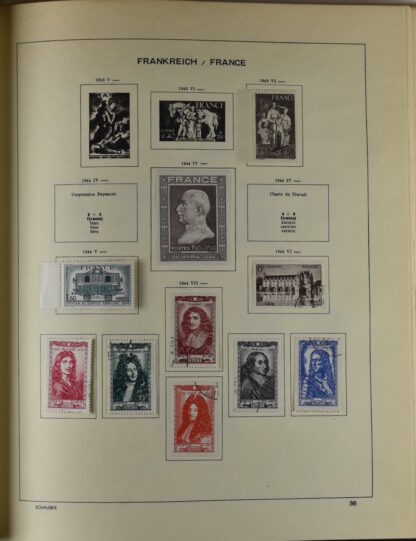 FRANCE, GOOD COLLECTION 1849/1970 INCLUDING EXCELLENT VALUES E.G. SOUVENIR SHEET 1925 NH / <i>Frankreich gute alte Sammlung 1849/70 mit besseren Werten wie Parisblock 1925 postfrisch</i> - Image 36