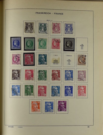 FRANCE, GOOD COLLECTION 1849/1970 INCLUDING EXCELLENT VALUES E.G. SOUVENIR SHEET 1925 NH / <i>Frankreich gute alte Sammlung 1849/70 mit besseren Werten wie Parisblock 1925 postfrisch</i> - Image 39