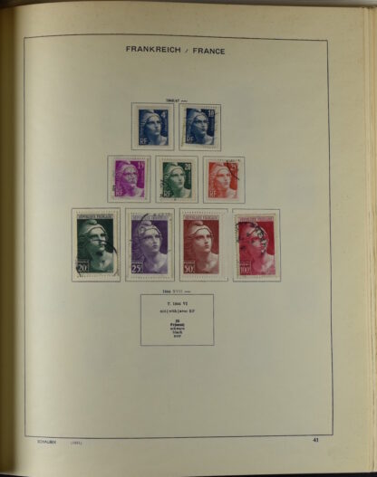 FRANCE, GOOD COLLECTION 1849/1970 INCLUDING EXCELLENT VALUES E.G. SOUVENIR SHEET 1925 NH / <i>Frankreich gute alte Sammlung 1849/70 mit besseren Werten wie Parisblock 1925 postfrisch</i> - Image 40