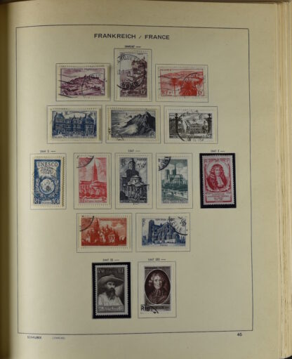 FRANCE, GOOD COLLECTION 1849/1970 INCLUDING EXCELLENT VALUES E.G. SOUVENIR SHEET 1925 NH / <i>Frankreich gute alte Sammlung 1849/70 mit besseren Werten wie Parisblock 1925 postfrisch</i> - Image 44