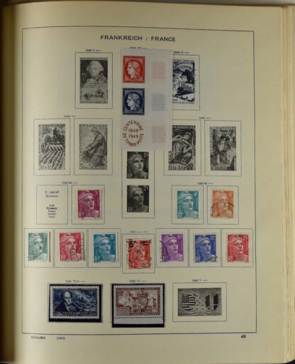 FRANCE, GOOD COLLECTION 1849/1970 INCLUDING EXCELLENT VALUES E.G. SOUVENIR SHEET 1925 NH / <i>Frankreich gute alte Sammlung 1849/70 mit besseren Werten wie Parisblock 1925 postfrisch</i> - Image 48