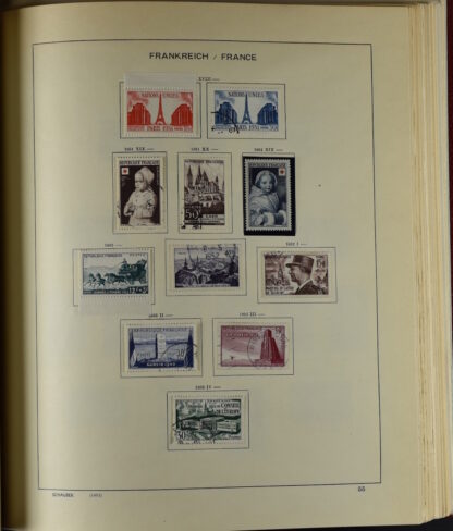 FRANCE, GOOD COLLECTION 1849/1970 INCLUDING EXCELLENT VALUES E.G. SOUVENIR SHEET 1925 NH / <i>Frankreich gute alte Sammlung 1849/70 mit besseren Werten wie Parisblock 1925 postfrisch</i> - Image 54
