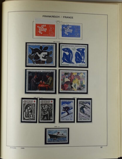 FRANCE, GOOD COLLECTION 1849/1970 INCLUDING EXCELLENT VALUES E.G. SOUVENIR SHEET 1925 NH / <i>Frankreich gute alte Sammlung 1849/70 mit besseren Werten wie Parisblock 1925 postfrisch</i> - Image 84