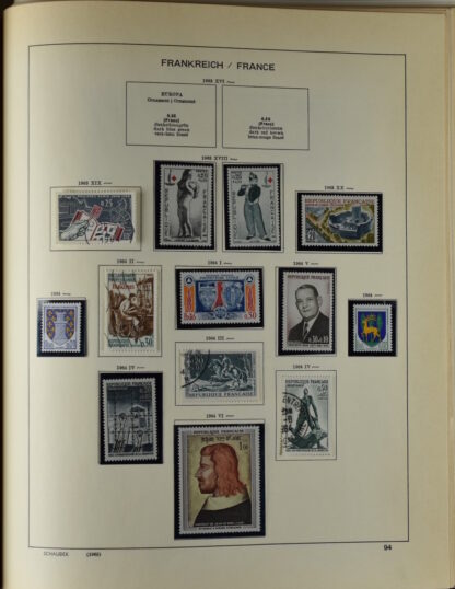 FRANCE, GOOD COLLECTION 1849/1970 INCLUDING EXCELLENT VALUES E.G. SOUVENIR SHEET 1925 NH / <i>Frankreich gute alte Sammlung 1849/70 mit besseren Werten wie Parisblock 1925 postfrisch</i> - Image 91