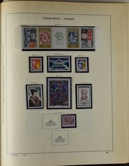 FRANCE, GOOD COLLECTION 1849/1970 INCLUDING EXCELLENT VALUES E.G. SOUVENIR SHEET 1925 NH / <i>Frankreich gute alte Sammlung 1849/70 mit besseren Werten wie Parisblock 1925 postfrisch</i> - Image 92