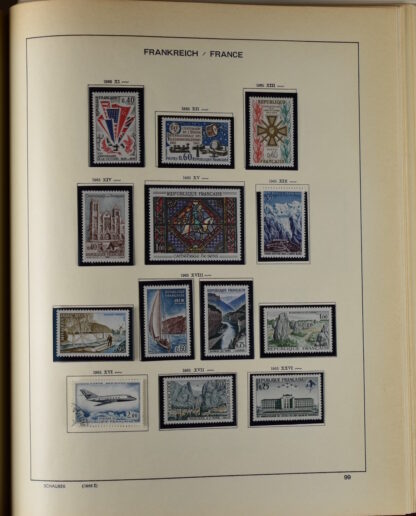 FRANCE, GOOD COLLECTION 1849/1970 INCLUDING EXCELLENT VALUES E.G. SOUVENIR SHEET 1925 NH / <i>Frankreich gute alte Sammlung 1849/70 mit besseren Werten wie Parisblock 1925 postfrisch</i> - Image 96