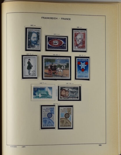 FRANCE, GOOD COLLECTION 1849/1970 INCLUDING EXCELLENT VALUES E.G. SOUVENIR SHEET 1925 NH / <i>Frankreich gute alte Sammlung 1849/70 mit besseren Werten wie Parisblock 1925 postfrisch</i> - Image 102