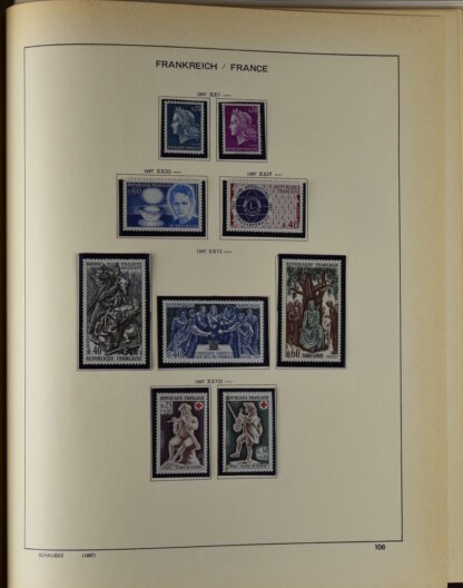 FRANCE, GOOD COLLECTION 1849/1970 INCLUDING EXCELLENT VALUES E.G. SOUVENIR SHEET 1925 NH / <i>Frankreich gute alte Sammlung 1849/70 mit besseren Werten wie Parisblock 1925 postfrisch</i> - Image 105