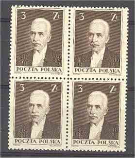 POLAND 3 ZLOTY "MOSCICKI", 1935 NEVER HINGED BLOCK OF 4! / <i>Polen 3 Zloty Moscicki 1935, postfrischer Viererblock</i>