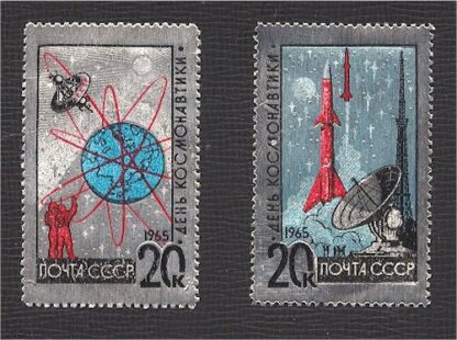 RUSSIA / USSR, SPACE, ALUMINIUM FOIL 1965, MNH STAMPS!