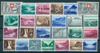 SWITZERLAND, PRO PATRIA, ALL TOURISM SETS 1952-56 NH / <i>SCHWEIZ – Pro Patria, sämtliche „Tourismus“-Ausgaben 1952–1956, postfrisch</i>