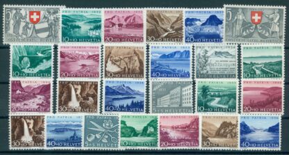 SWITZERLAND, PRO PATRIA, ALL TOURISM SETS 1952-56 NH / <i>SCHWEIZ – Pro Patria, sämtliche „Tourismus“-Ausgaben 1952–1956, postfrisch</i>