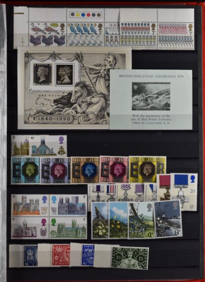 STOCKBOOK, MOSTLY GREAT BRITAIN + CHANNEL ISLANDS  AS RECEIVED/<I>Einsteckbuch, Überwiegend Grossbritannien + Kanalinseln, wie erhalten