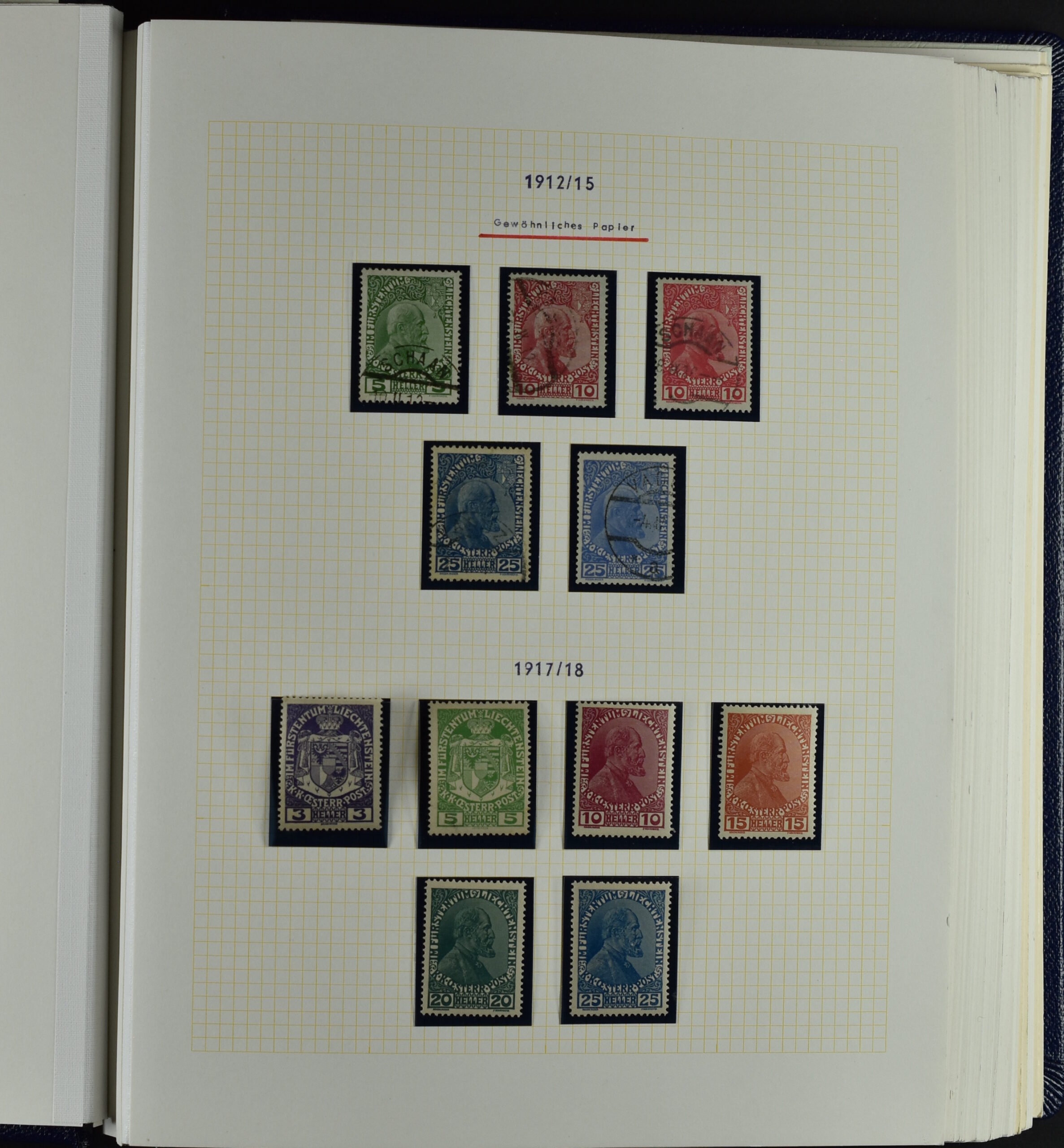 LIECHTENSTEIN EXTENSIV COLLECTION UNUSED AND USED IN TWO VOLUMES <i>Liechtenstein – umfangreiche Sammlung, ungebraucht und gebraucht, in zwei Bänden</i> - Image 3