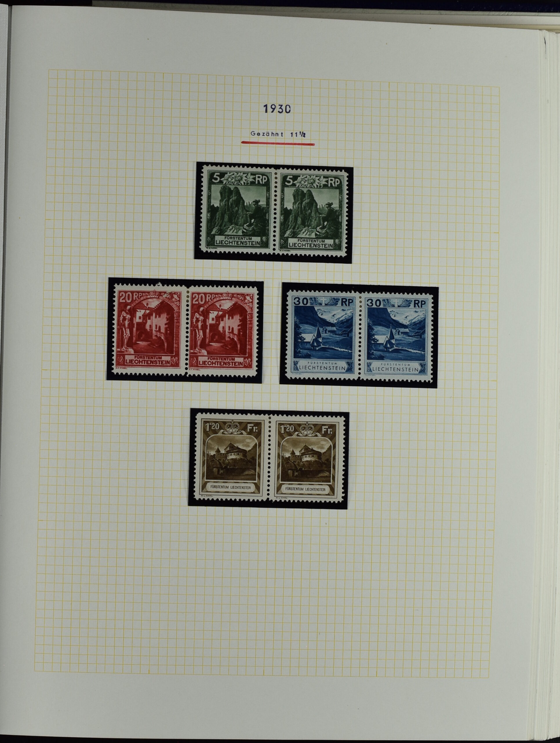 LIECHTENSTEIN EXTENSIV COLLECTION UNUSED AND USED IN TWO VOLUMES <i>Liechtenstein – umfangreiche Sammlung, ungebraucht und gebraucht, in zwei Bänden</i> - Image 21