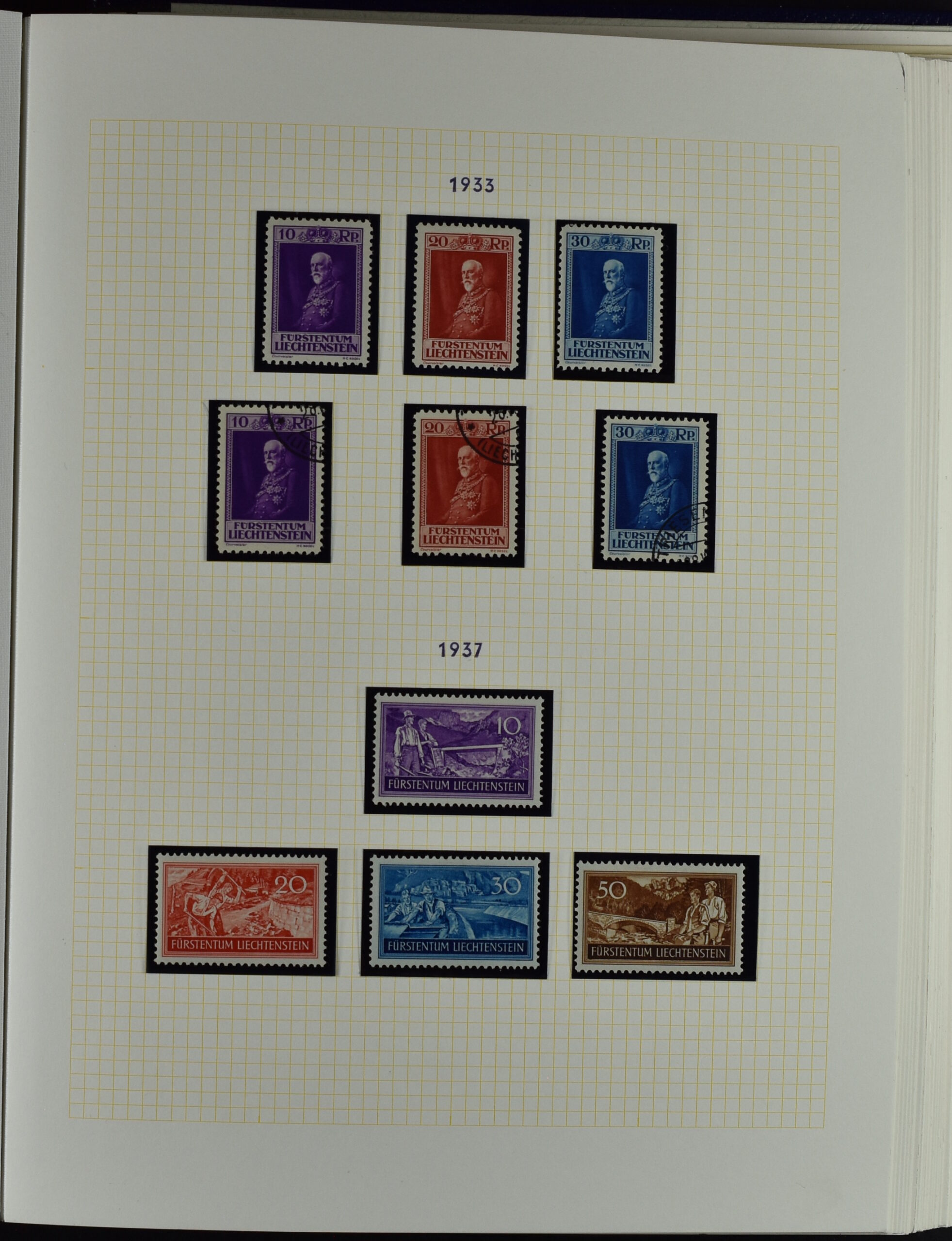 LIECHTENSTEIN EXTENSIV COLLECTION UNUSED AND USED IN TWO VOLUMES <i>Liechtenstein – umfangreiche Sammlung, ungebraucht und gebraucht, in zwei Bänden</i> - Image 25