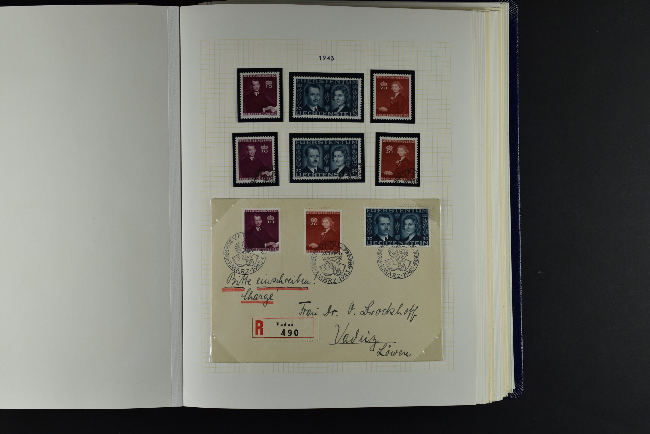 LIECHTENSTEIN EXTENSIV COLLECTION UNUSED AND USED IN TWO VOLUMES <i>Liechtenstein – umfangreiche Sammlung, ungebraucht und gebraucht, in zwei Bänden</i> - Image 45