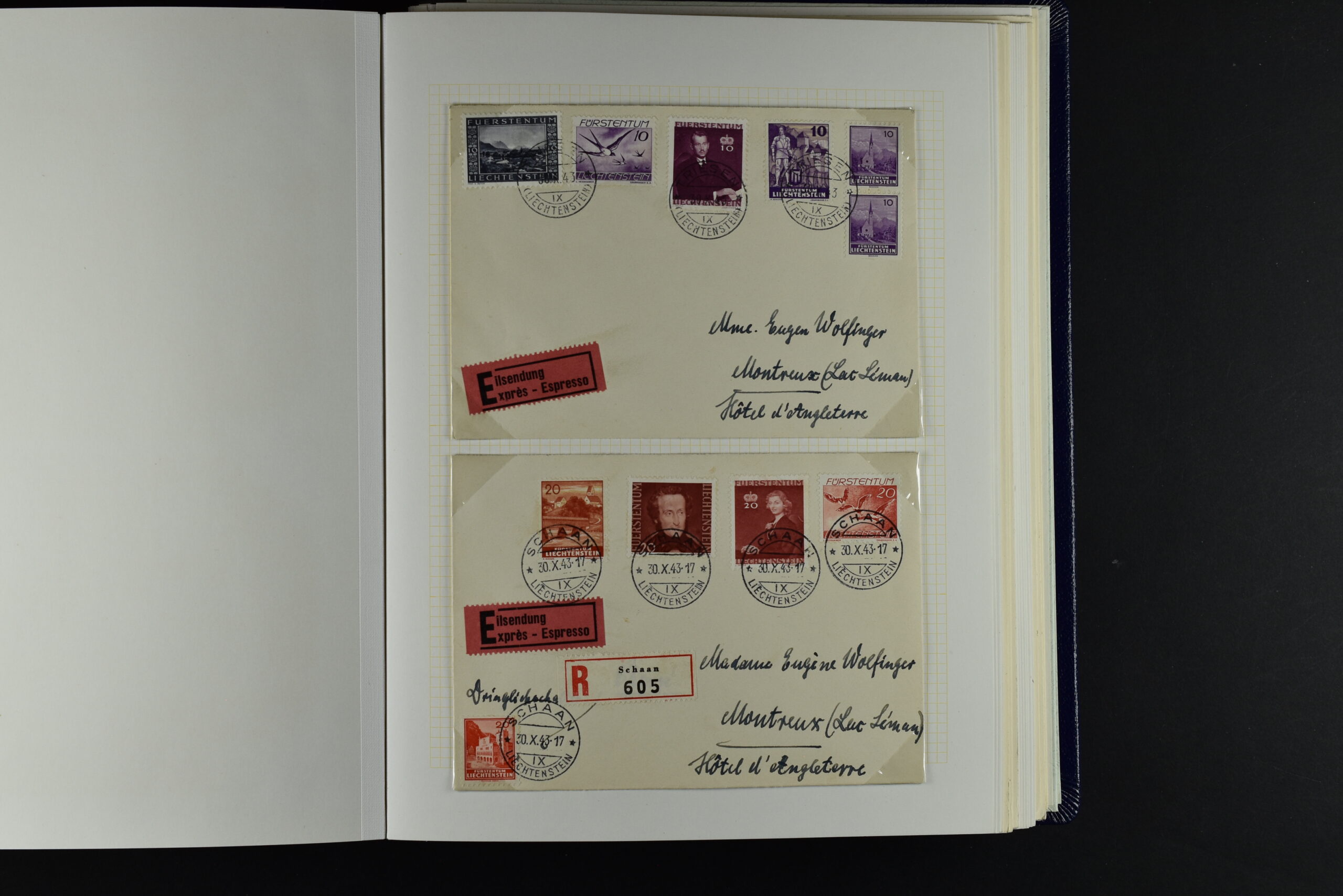 LIECHTENSTEIN EXTENSIV COLLECTION UNUSED AND USED IN TWO VOLUMES <i>Liechtenstein – umfangreiche Sammlung, ungebraucht und gebraucht, in zwei Bänden</i> - Image 49