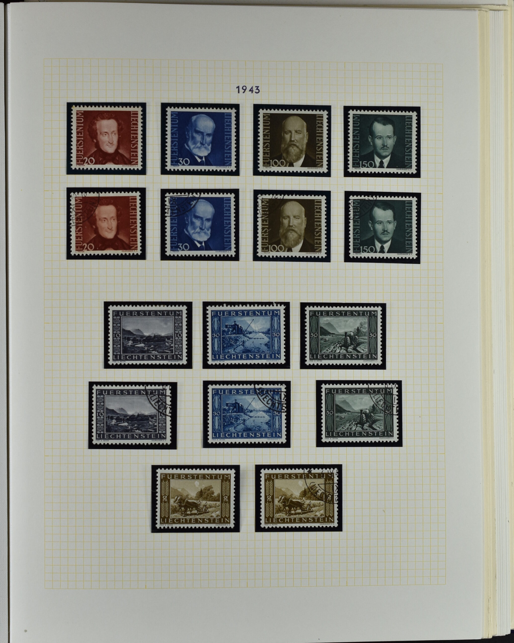 LIECHTENSTEIN EXTENSIV COLLECTION UNUSED AND USED IN TWO VOLUMES <i>Liechtenstein – umfangreiche Sammlung, ungebraucht und gebraucht, in zwei Bänden</i> - Image 51