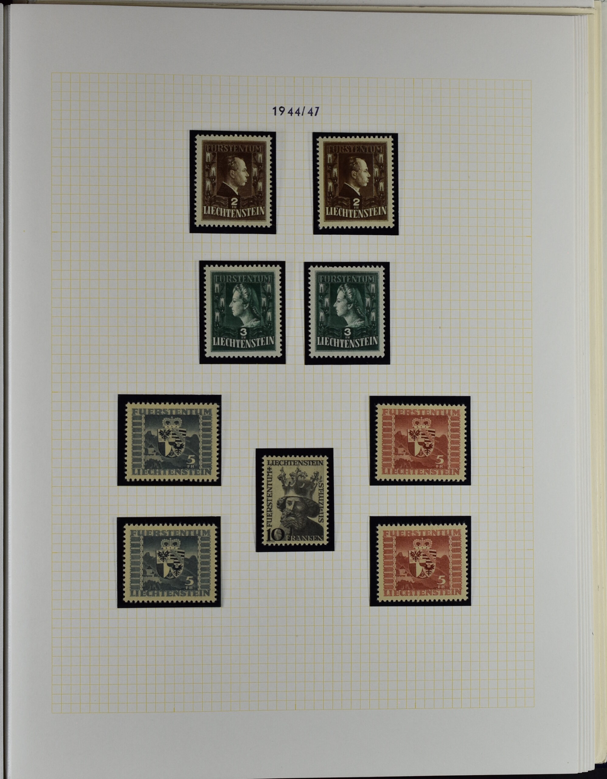 LIECHTENSTEIN EXTENSIV COLLECTION UNUSED AND USED IN TWO VOLUMES <i>Liechtenstein – umfangreiche Sammlung, ungebraucht und gebraucht, in zwei Bänden</i> - Image 58