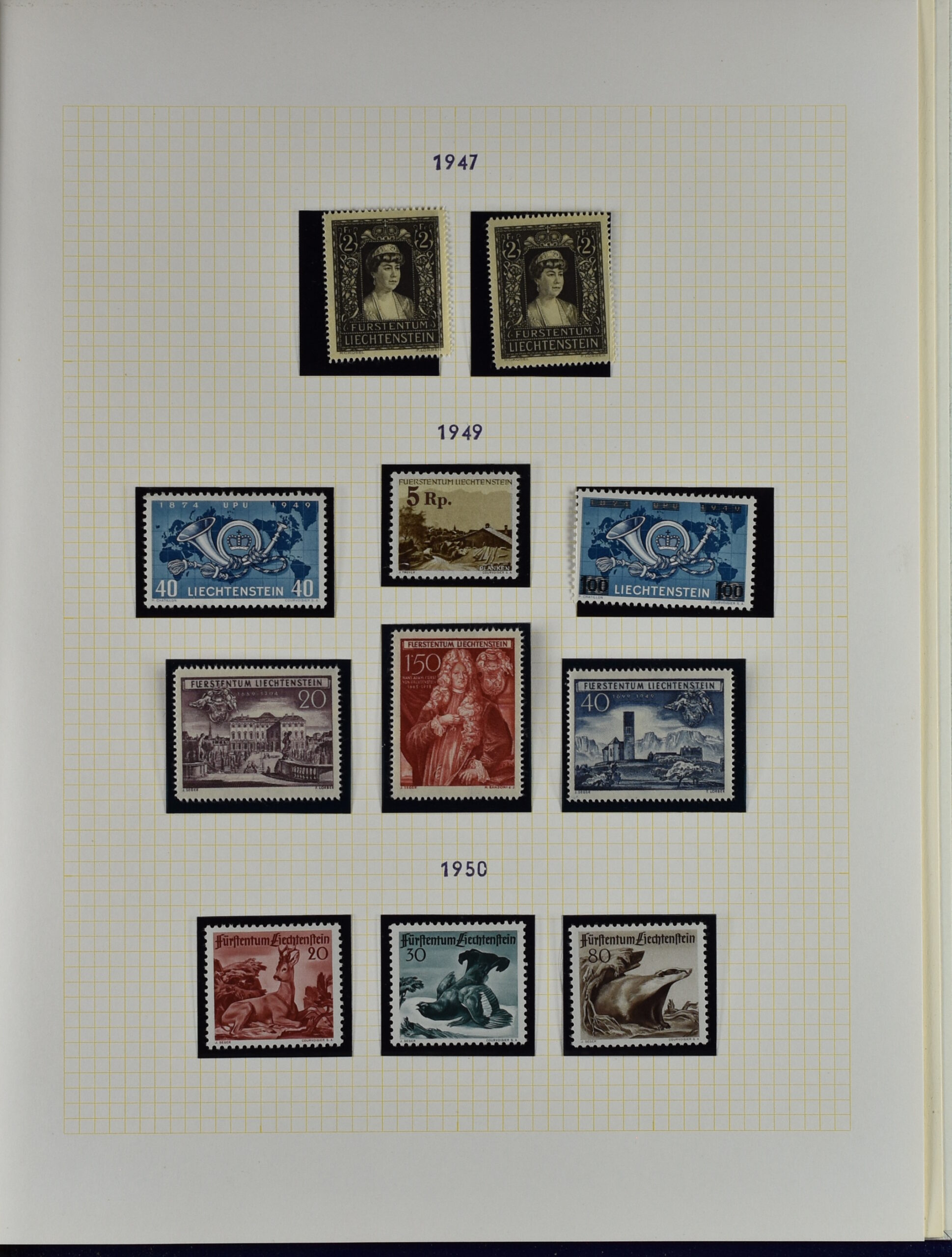 LIECHTENSTEIN EXTENSIV COLLECTION UNUSED AND USED IN TWO VOLUMES <i>Liechtenstein – umfangreiche Sammlung, ungebraucht und gebraucht, in zwei Bänden</i> - Image 67