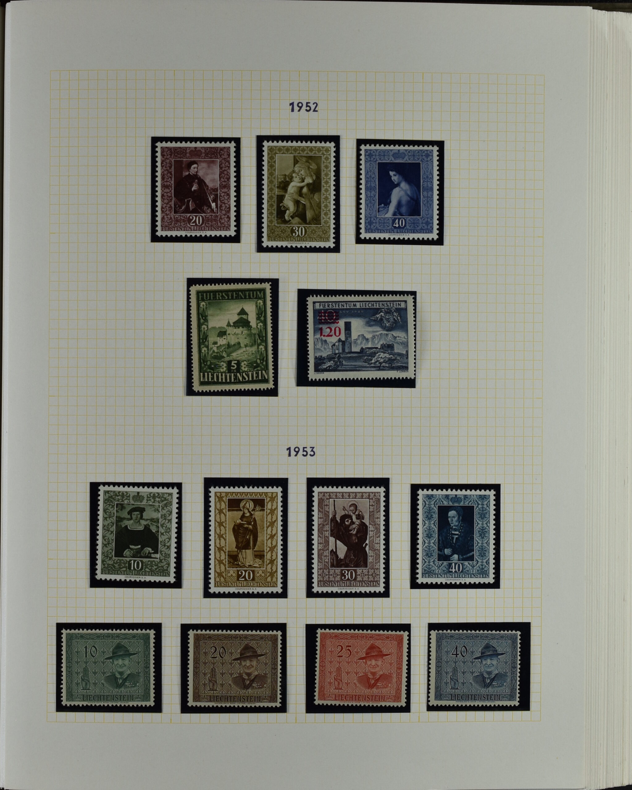 LIECHTENSTEIN EXTENSIV COLLECTION UNUSED AND USED IN TWO VOLUMES <i>Liechtenstein – umfangreiche Sammlung, ungebraucht und gebraucht, in zwei Bänden</i> - Image 71