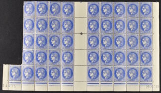 FRANCE, PART SHEET 2F25 CERES FROM 1938-41 NH, 46 STAMPS 