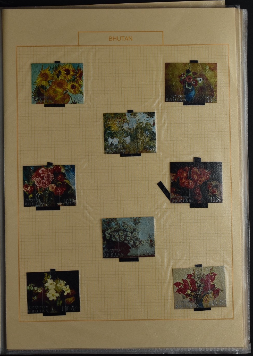 BHUTAN, SAMMLUNG 3-D MARKEN AUFGEZOGEN - Image 14