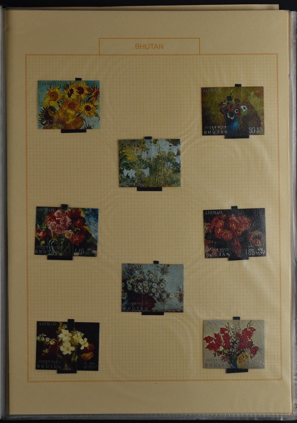 BHUTAN, SAMMLUNG 3-D MARKEN AUFGEZOGEN - Image 13