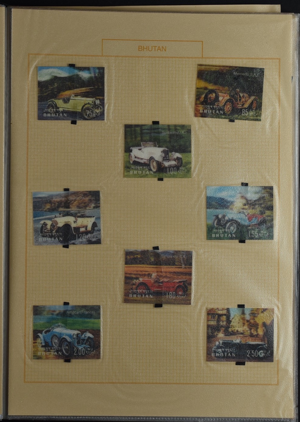 BHUTAN, SAMMLUNG 3-D MARKEN AUFGEZOGEN - Image 11