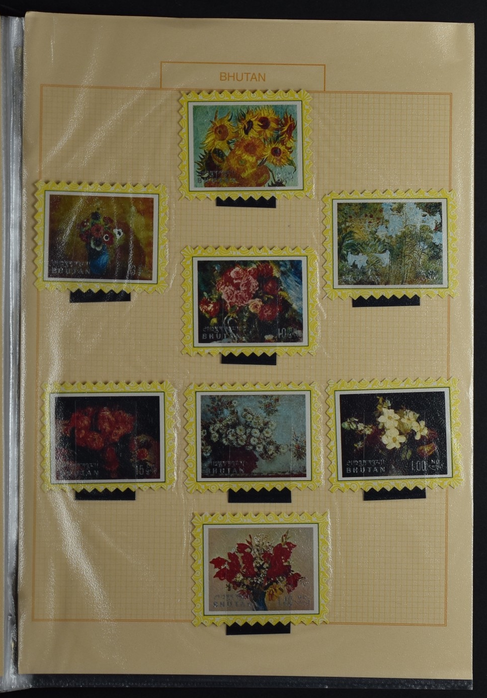 BHUTAN, SAMMLUNG 3-D MARKEN AUFGEZOGEN - Image 3