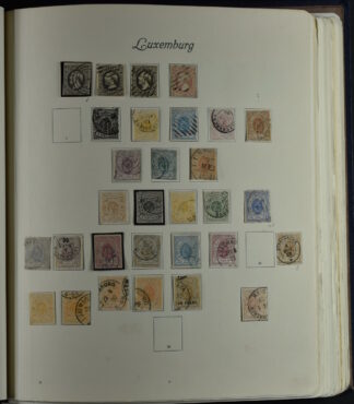LUXEMBOURG – TRADITIONAL COLLECTION ON BOREK ALBUM PAGES / <i> LUXEMBURG – TRADITIONELLE SAMMLUNG AUF BOREK-ALBENSEITEN</i>