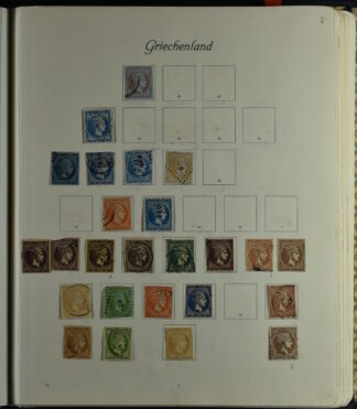 GREECE – TRADITIONAL COLLECTION ON BOREK ALBUM PAGES <i>GRIECHENLAND – TRADITIONELLE SAMMLUNG AUF BOREK-VORDRUCKBLÄTTERN</i>