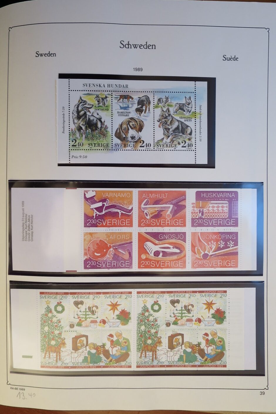 SWEDEN COLLECTION 1963-89, ALL NEVER HINGED SCHWEDEN – <i>SAMMLUNG 1963–1989, SAEMTLICH POSTFRISCH </i> - Image 169