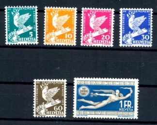 SWITZERLAND, FULL SET DISARMAMENT 1932 UNUSED, F/VF HINGED <i>SCHWEIZ – Abrüstung 1932, kompletter Satz, ungebraucht, fein bis sehr fein, mit Falz.</i>