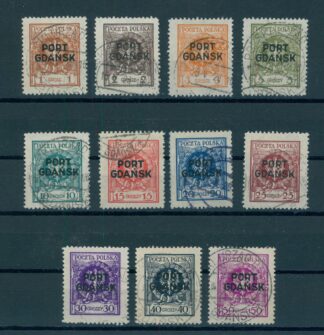 PORT GDANSK, FULL SET 1925 F/VFU / <i>PORT GDANSK, kompletter Satz 1925, fein bis sehr fein gebraucht (F/VFU).</i>