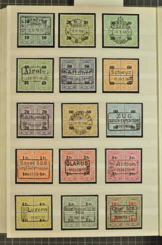 SWITZERLAND, RAILWAYSTAMPS, SUPERB COLLECTION 1913-59  <i>Switzerland – Eisenbahnmarken, hervorragende Sammlung 1913–1959</i>