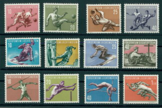 LIECHTENSTEIN, SPORTS  I-V 1954-58 MNH 