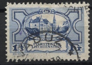 LIECHTENSTEIN, 1-1/2 FRANCS F/VFU 1925