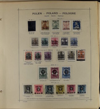 POLAND, OLD COLLECTION 1918-60ca. ON PAGES / <i>POLEN, alte Sammlung 1918–ca. 1960 auf Albumseiten</i>