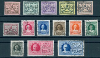 VATICAN CITY, FULL SET1929 NICELY USED