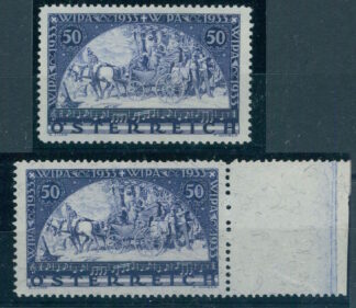 AUSTRIA, BOTH WIPA STAMPS 1933, UNUSED, NEVER HINGED / LIGHT HINGED / <i>Österreich, beide WIPA-Marken 1933, ungebraucht, postfrisch / leicht Falz.</i>
