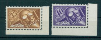 SWITZERLAND, 35 and 40c AIRPOST, TWO VERY FINE STAMPS, NEVER HINGED